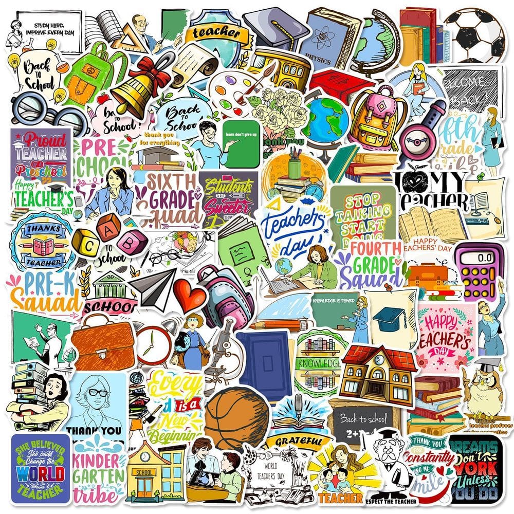 Pacote de adesivos Teacher Appreciation, 50 unidades Happy Teacher`s