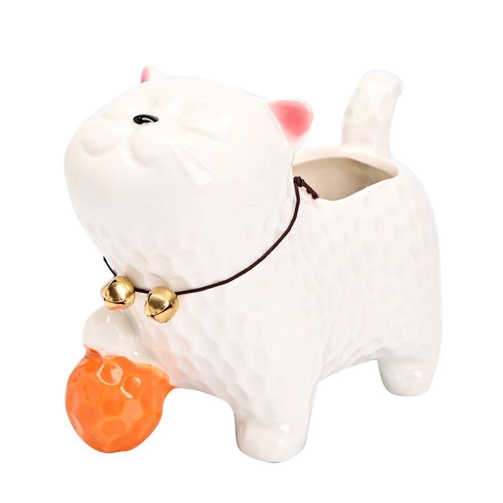 Vaso de flores Ceramic Cat Creative Cartoon Animal Plant