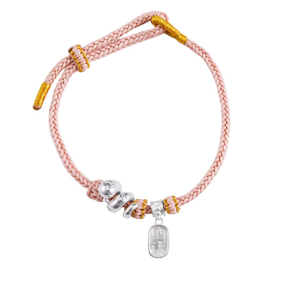 Pulseira S999 em prata esterlina Snake Year para mulheres