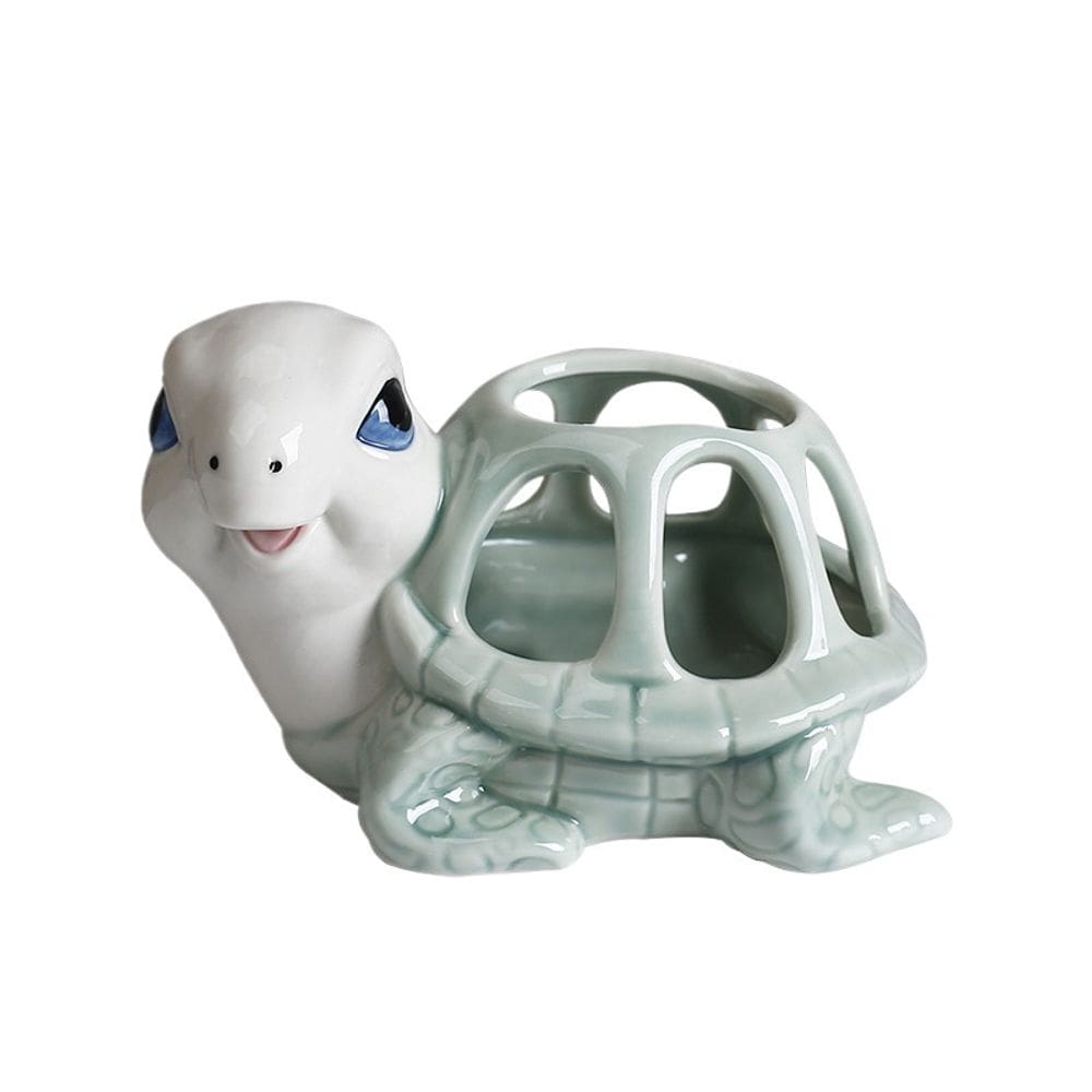 Vaso de flores, desenho de tartaruga, cerâmica, desenho de tartaruga, vaso de plantas animais