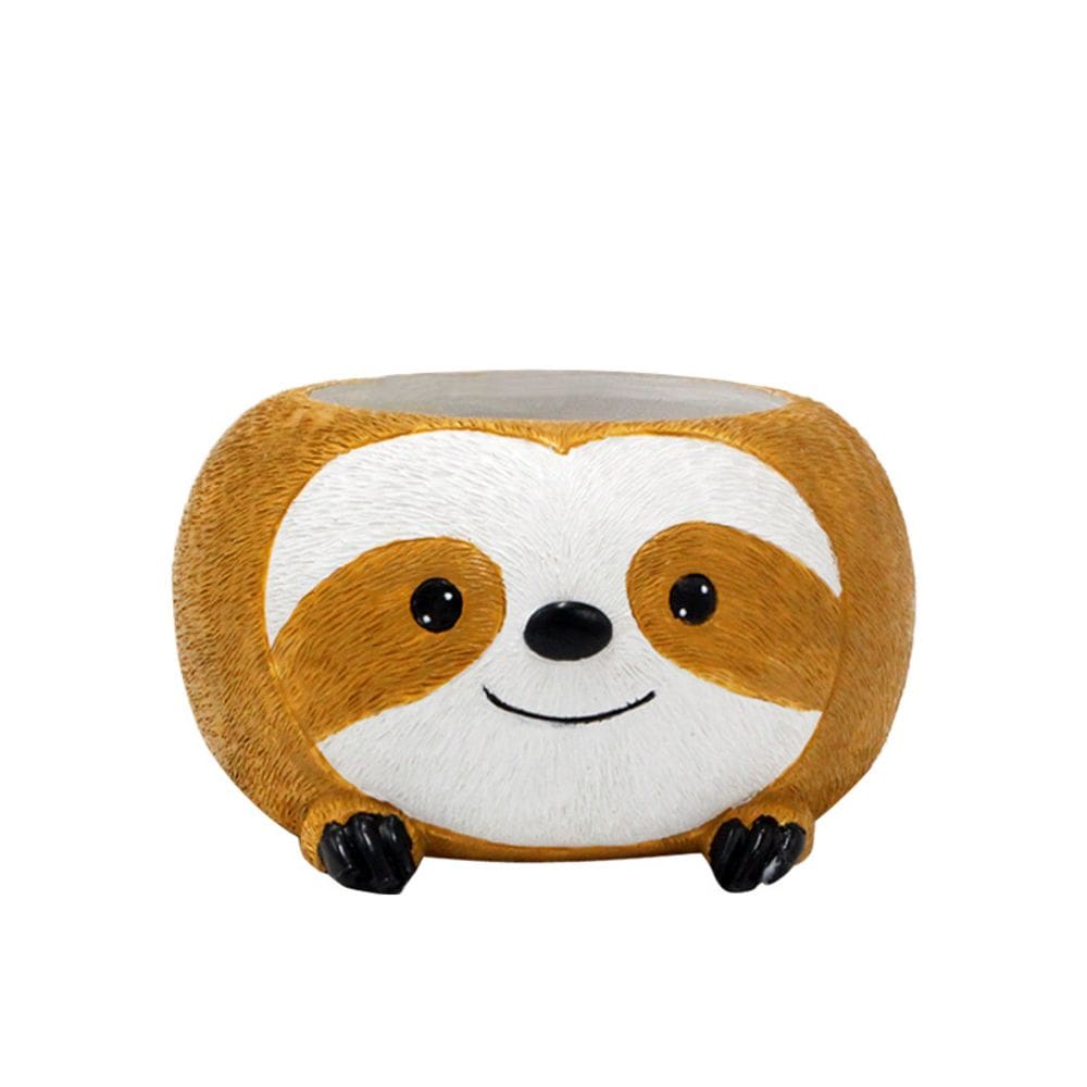 Vaso de flores em resina Sloth Cartoon Plant Vaso Mini Animal Pla