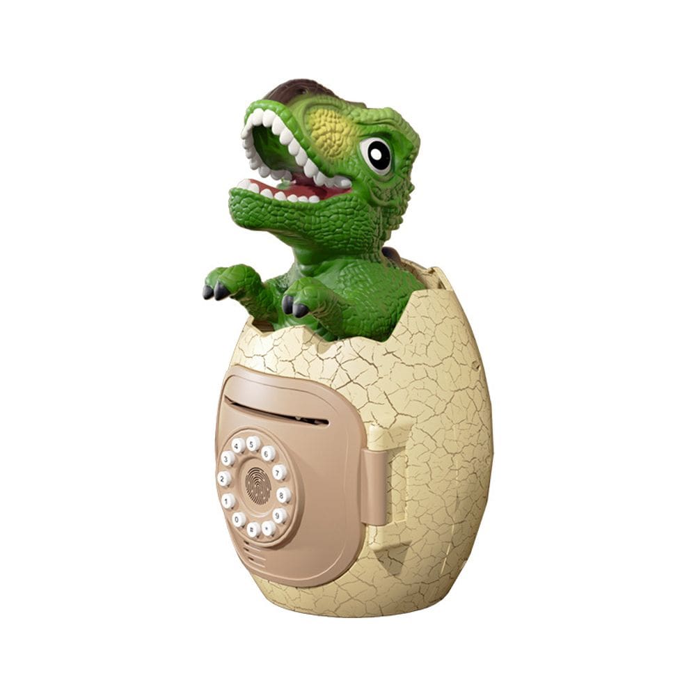 Dinossauro para incubação de cofrinho com fechadura de impressão digital e música