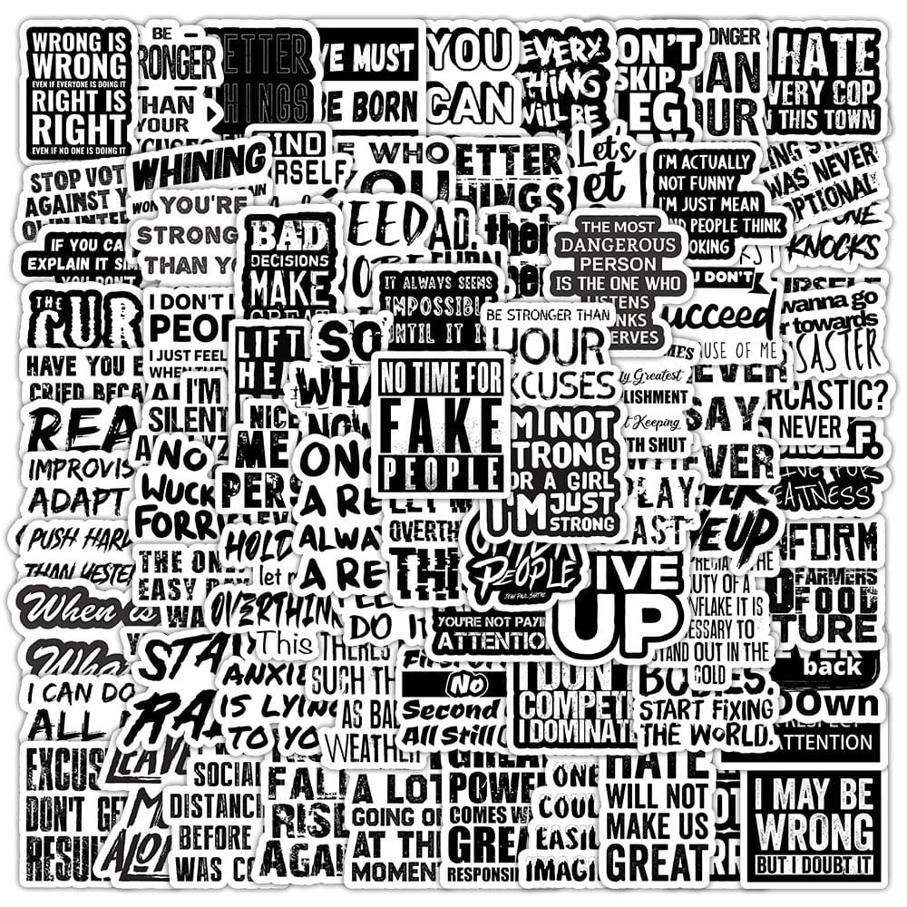 Pacote de adesivos rosa motivacional, 50 unidades de vinil impermeável