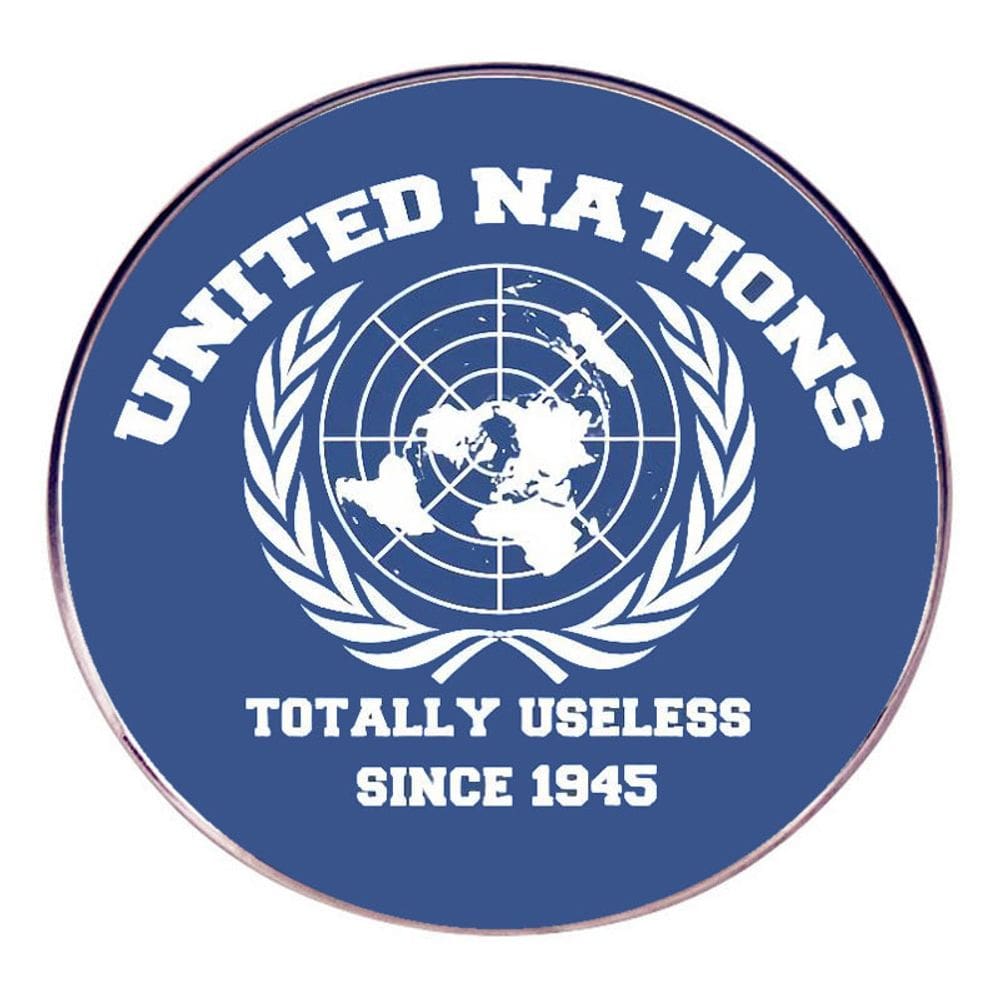 Broche Creative Round com liga de emblema do mapa mundial