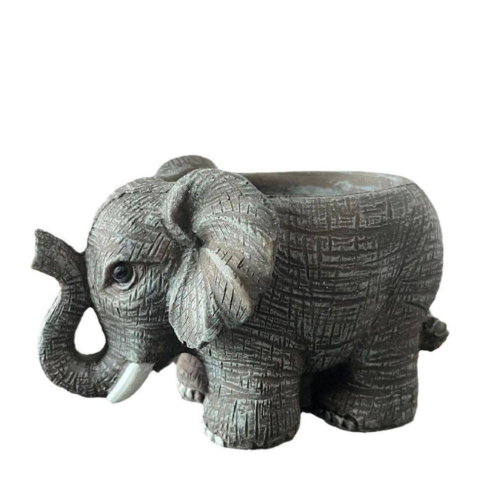 Vaso de flores em resina Elephant Creative Animal Plant Pote 300g