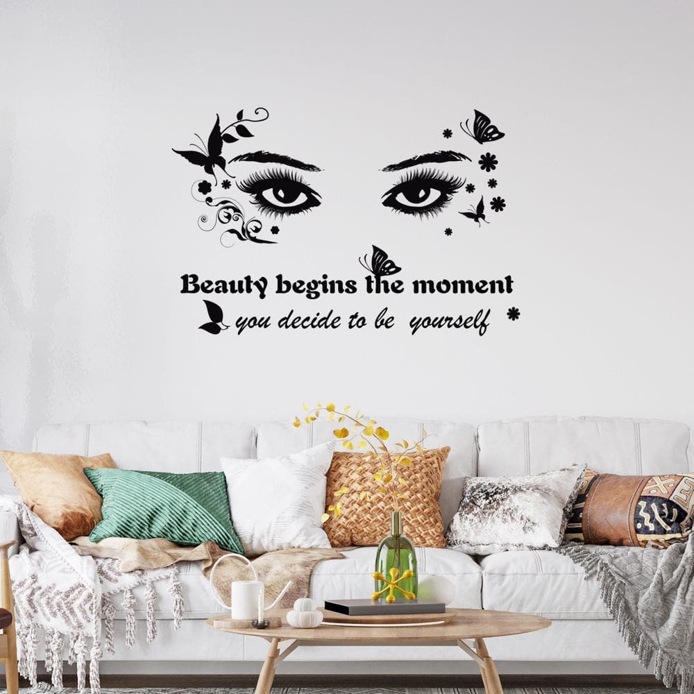 Adesivos de parede Inspirational Eyes PVC autoadesivos 25x38cm