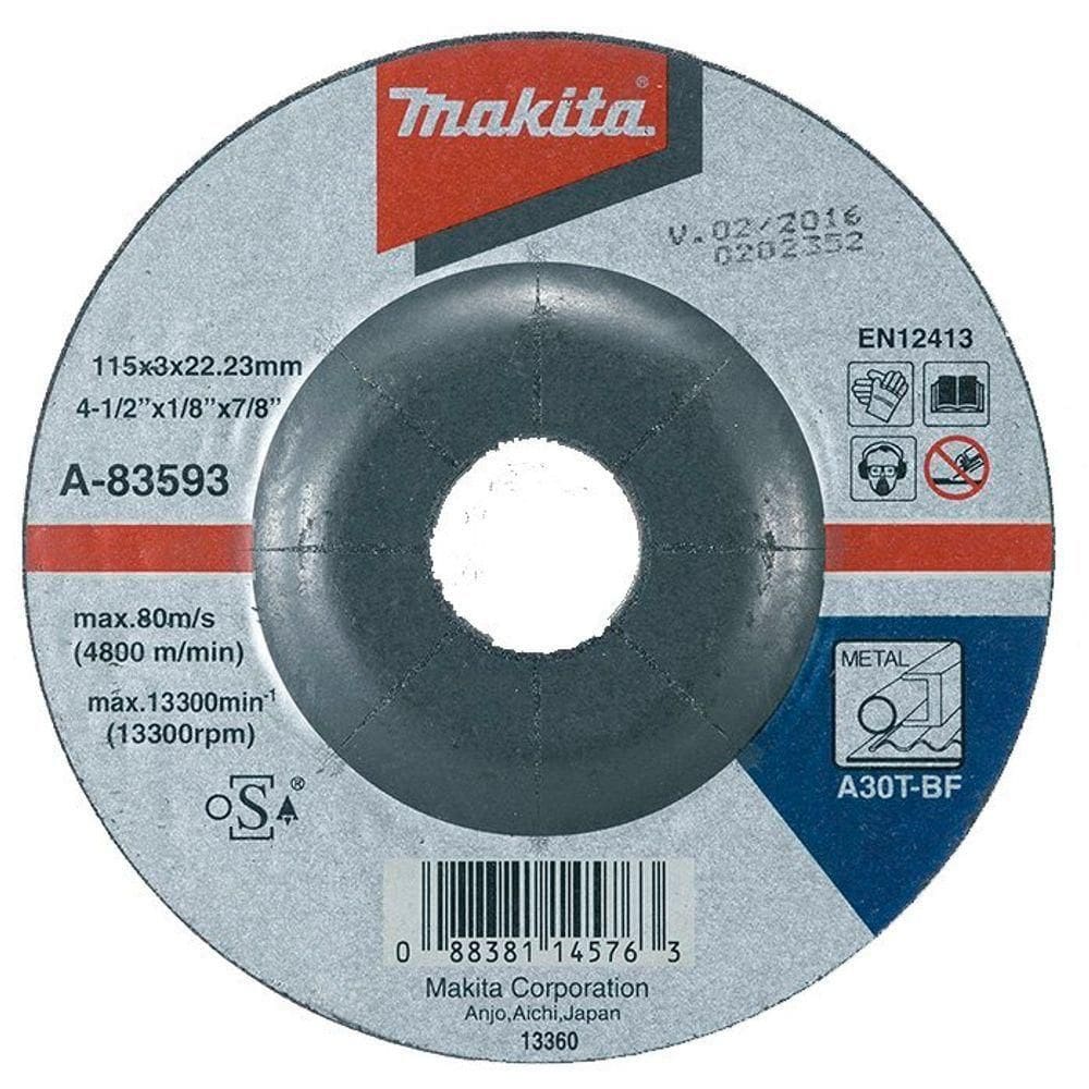 Disco De Corte-desbaste Para Aço 115mm Makita A-83593
