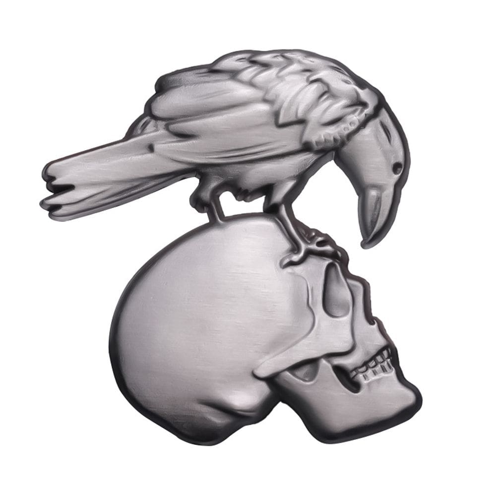Broche Pin Gothic Raven Skull Design Alloy 4,1 x 4,6 cm 19 g