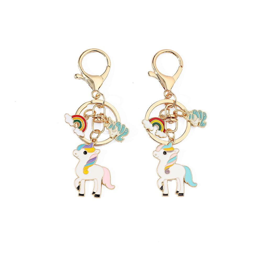 Chaveiro Rainbow Unicorn, acrílico, pingente de pônei, chaveiro