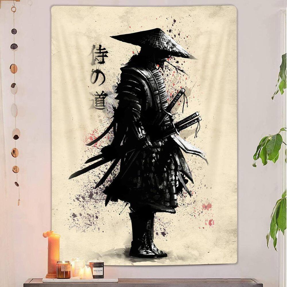 Tapeçaria para pendurar na parede Samurai Japanese Warrior 150x130cm