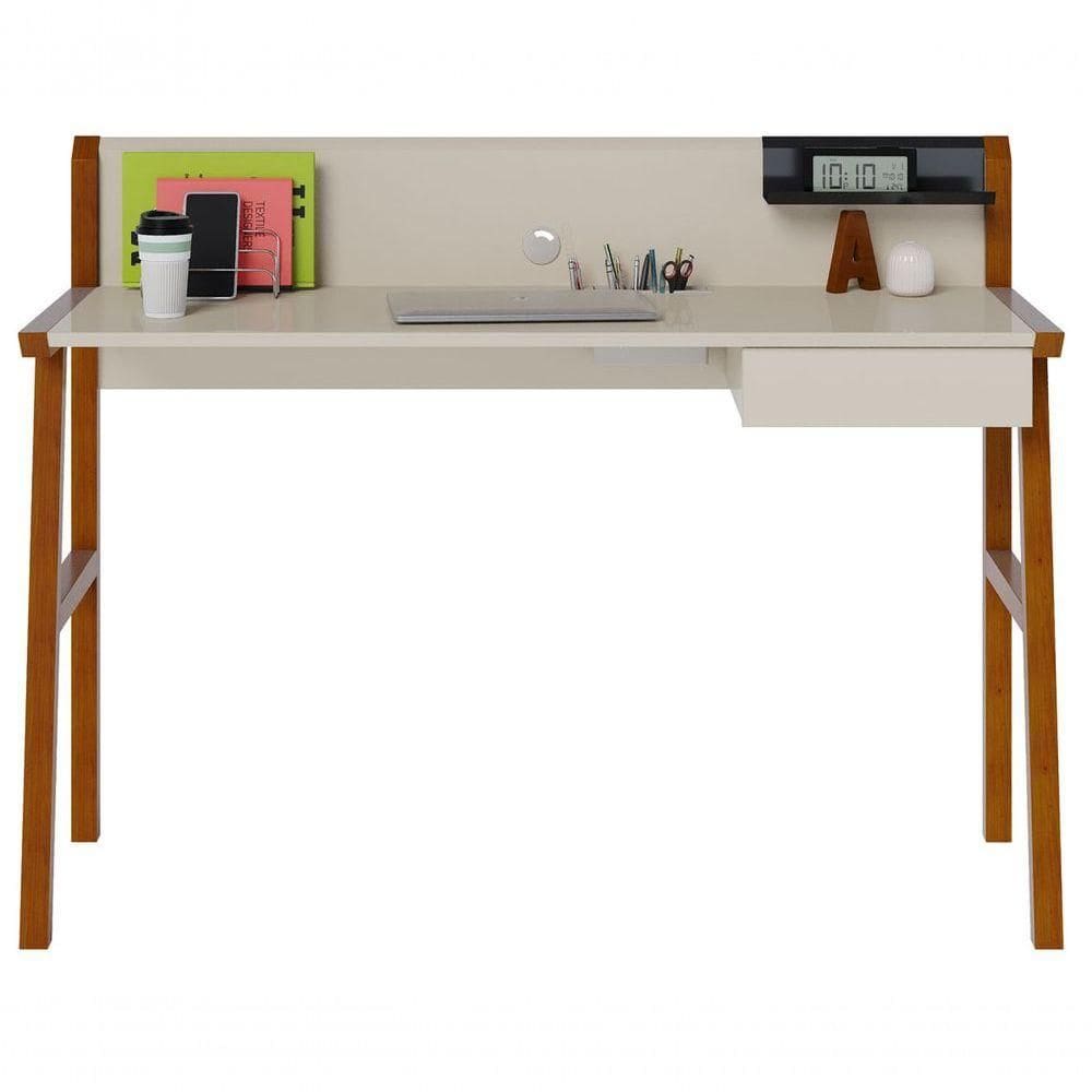 Escrivaninha Mesa Para Computador Job Off White - Imcal Móveis