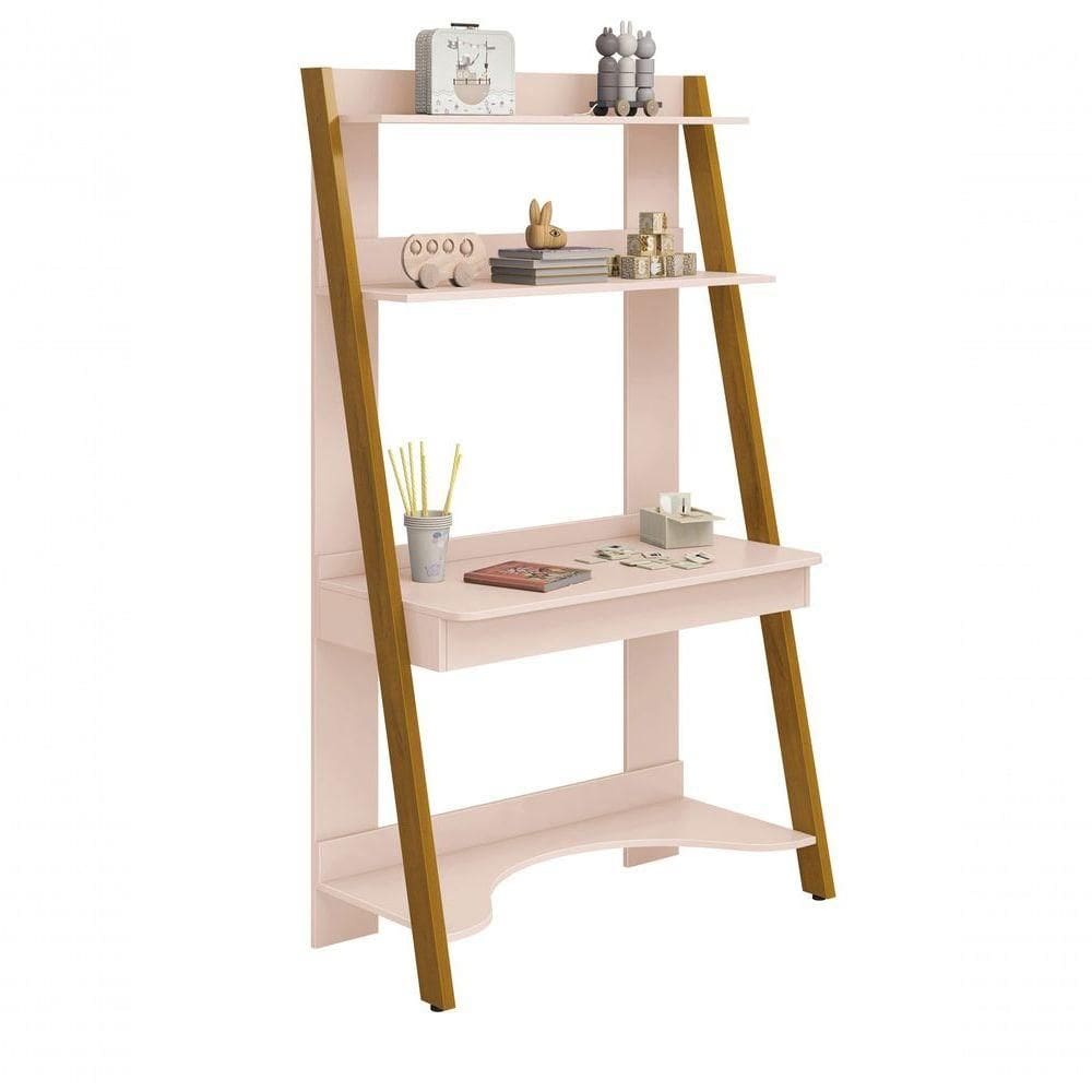 Estante Escrivaninha Simba Rosa Fosco - Moveisaqui