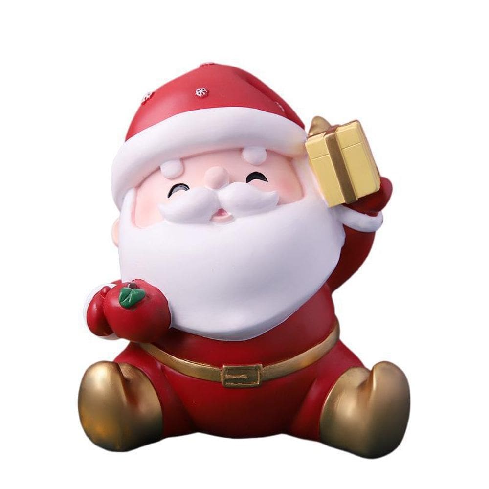 Banco de moedas de resina do Papai Noel Home Piggy Bank Christmas 16,8 cm