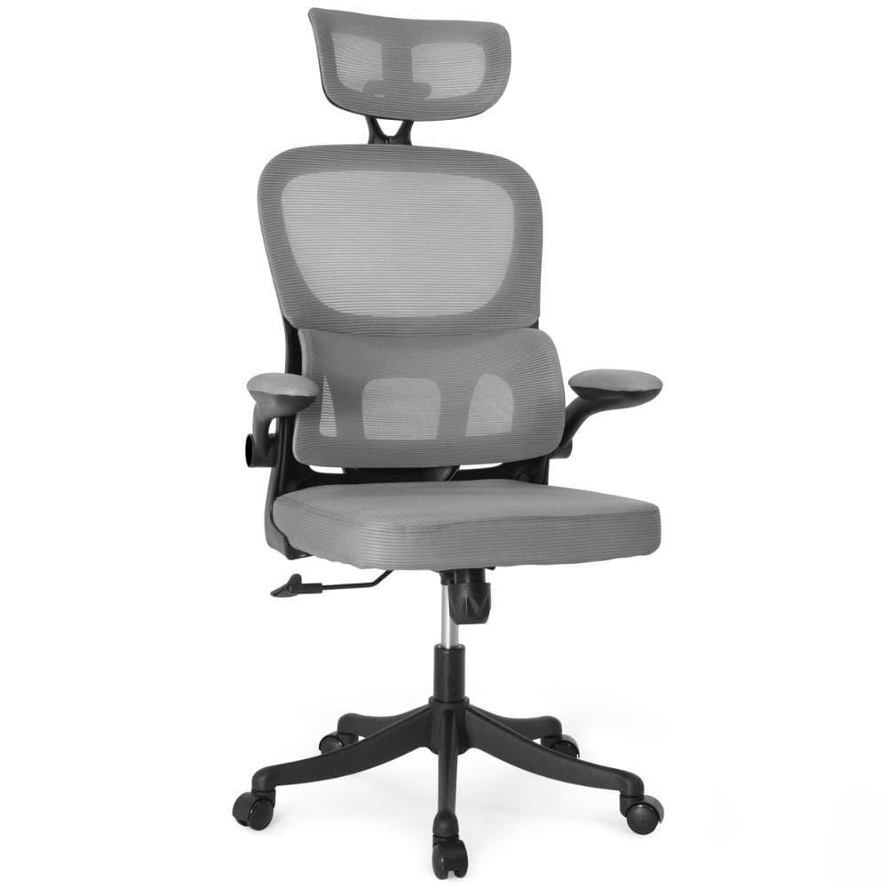 Cadeira De Escritório Giratória Executiva Viena Com Regulagem De Altura - Cinza|preto