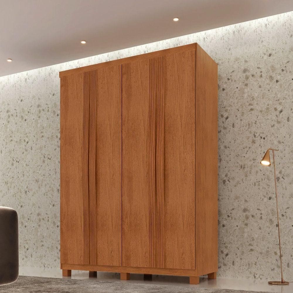 Guarda Roupa Solteiro Dunas 4 Portas E 2 Gavetas Mdf Moderna Naturalle