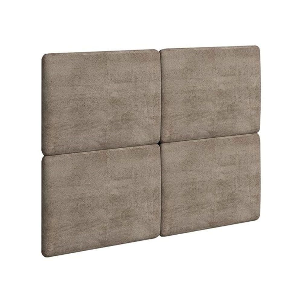 Painel Estofado Solteiro San Miguel Rufato Animalle Chocolate