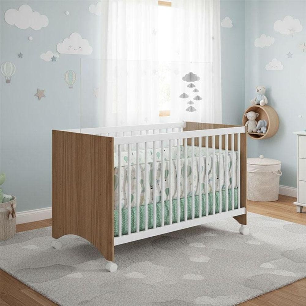 Berço Gutti Ambiente Amadeirado Acetinado - Móveis Estrela