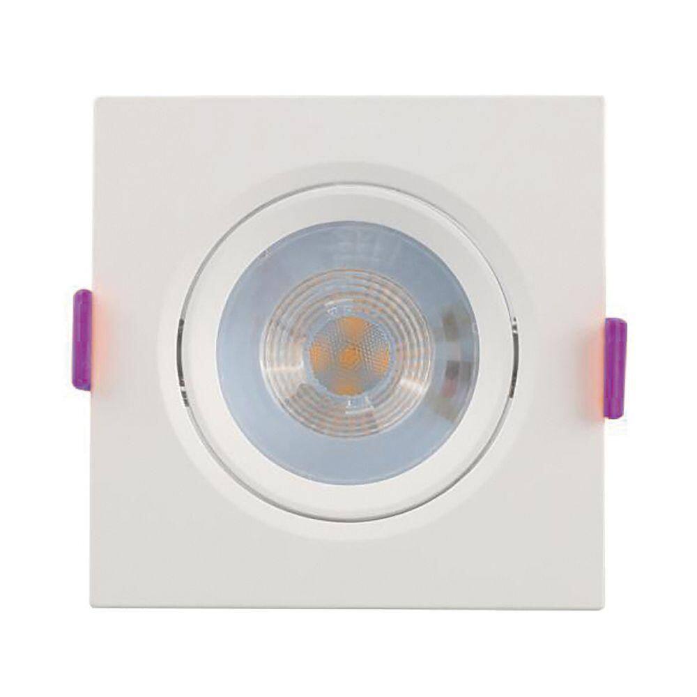 Spot Led Embutir Quadrado 85mm 5w 6500k Demi 9734 Branco