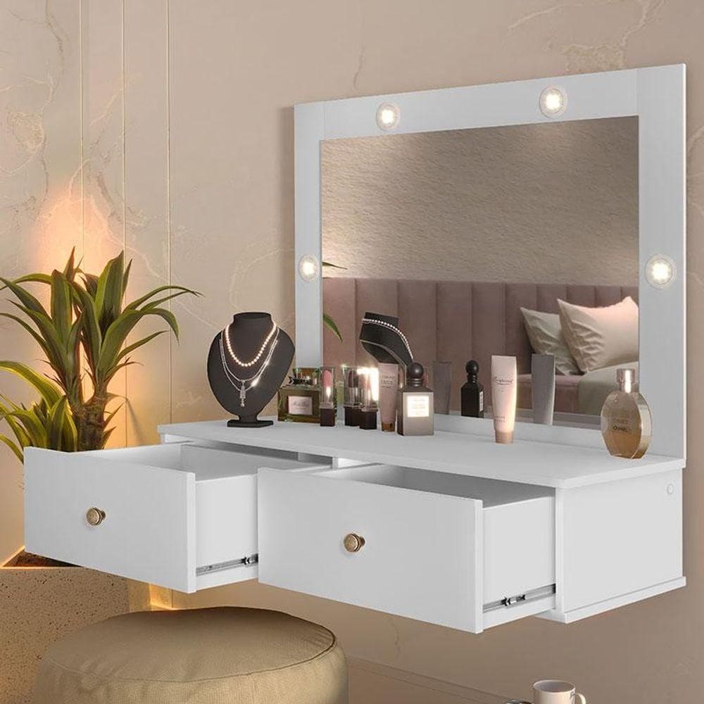 Penteadeira Suspensa Isis Branco - Luapa Móveis