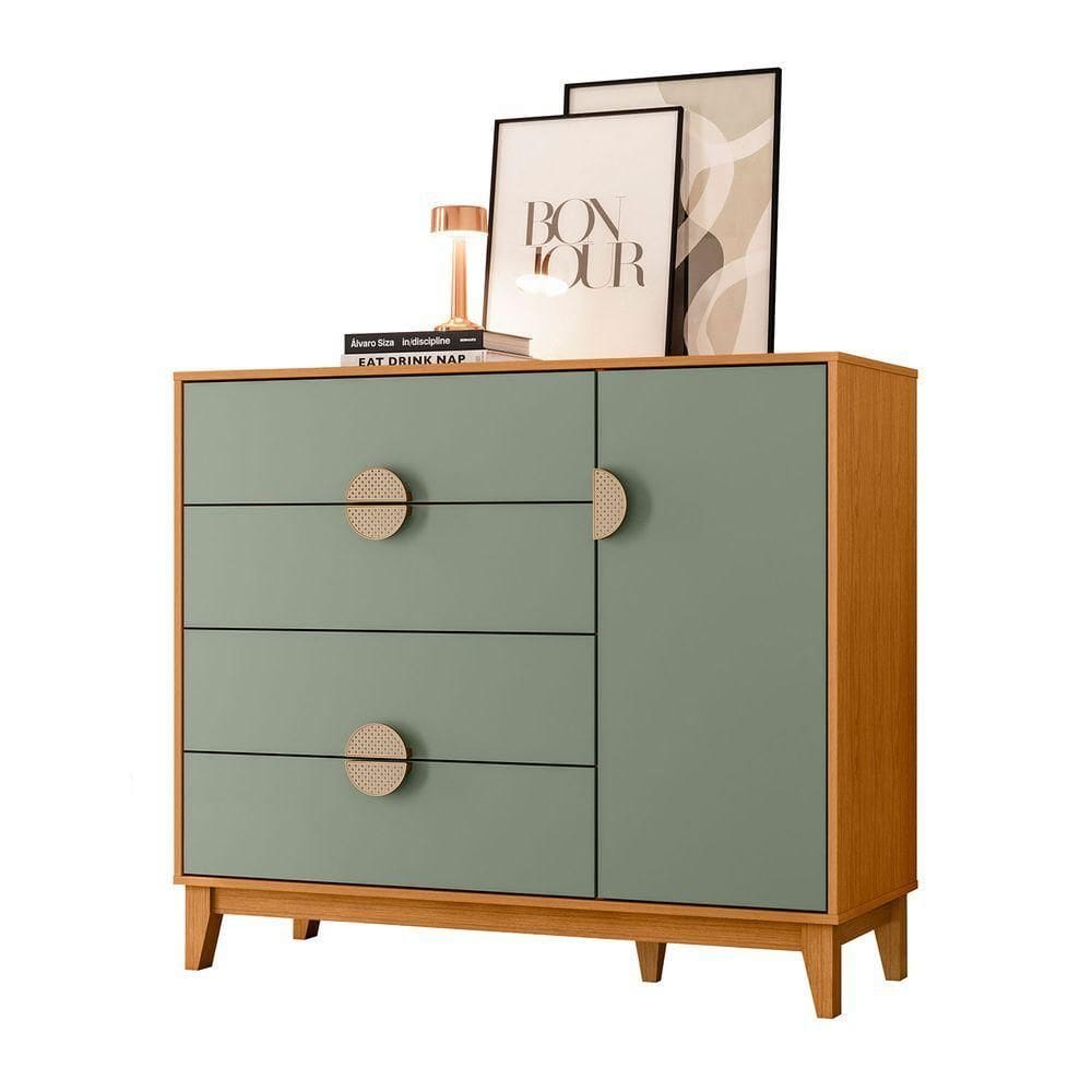 Cômoda Sapateira Ipê Cinamomo Com Sálvia - Albatroz Móveis