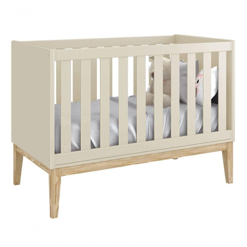 Berço Americano Classic New Areia Fosco Com Natural - Reller