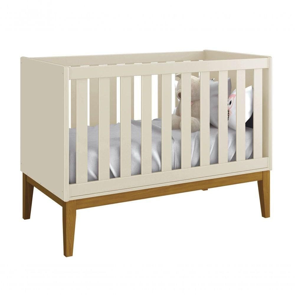 Berço Americano Classic New Areia Fosco Com Madeira - Reller