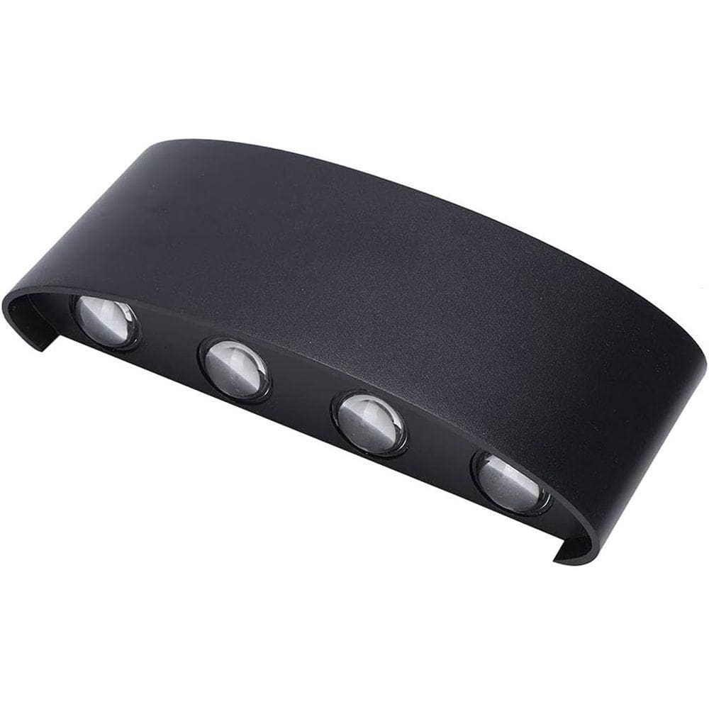 Arandela Luminaria Parede 8w 8 Fachos Iluminaçao Casa Garagem Varanda Rua Quintal Jardim Segurança Muro