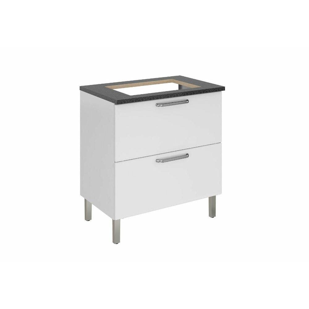 Balcão Cozinhas Itatiaia Tarsila p/ Cooktop 4 Bocas - 1 Porta Horizontal e 1 Gaveta - Branco