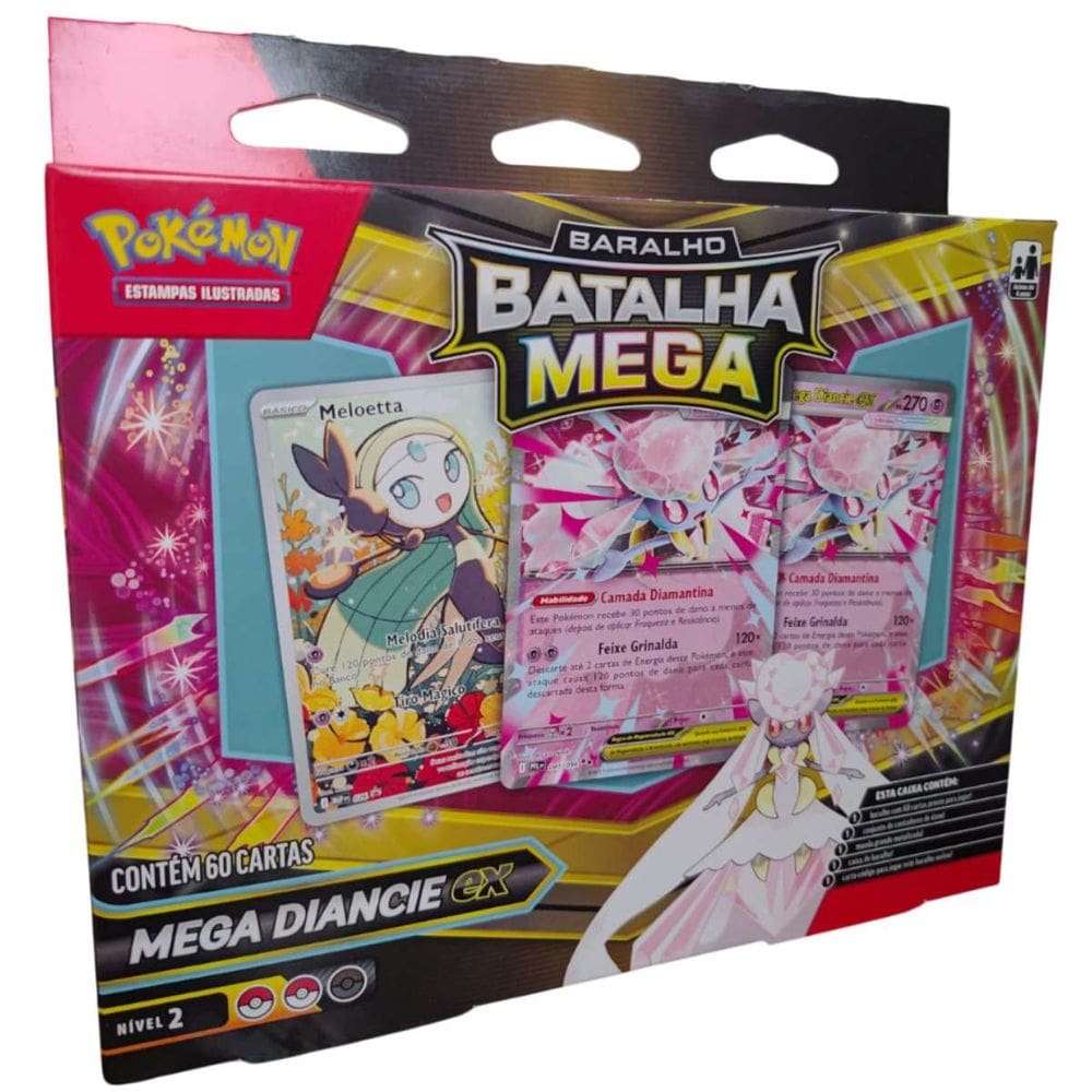 Pokemon Baralho Batalha Mega Diancie Ex 60 Cartas Copag TCG