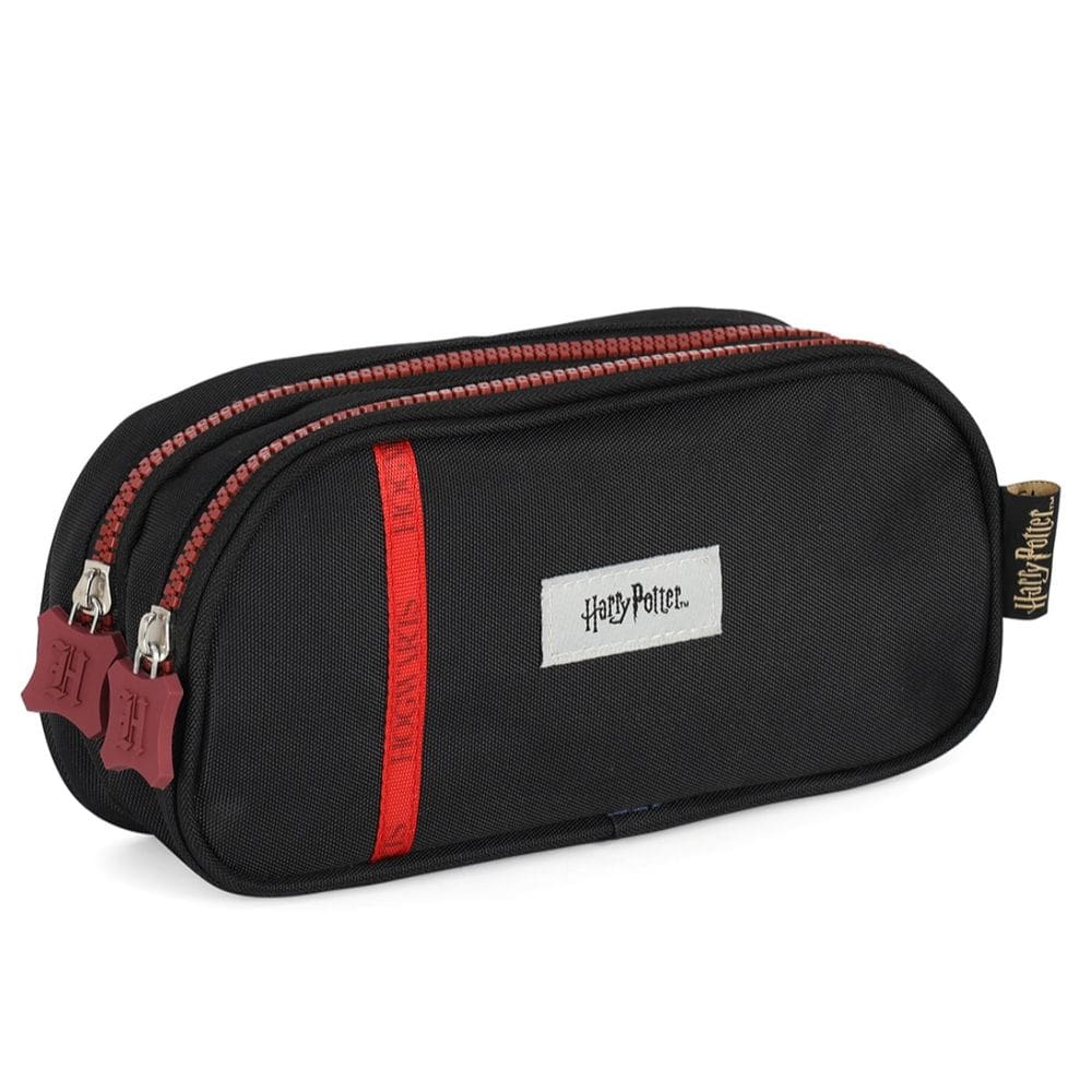 Estojo Reforçado Harry Potter Escolar Hogwarts Preto Disney