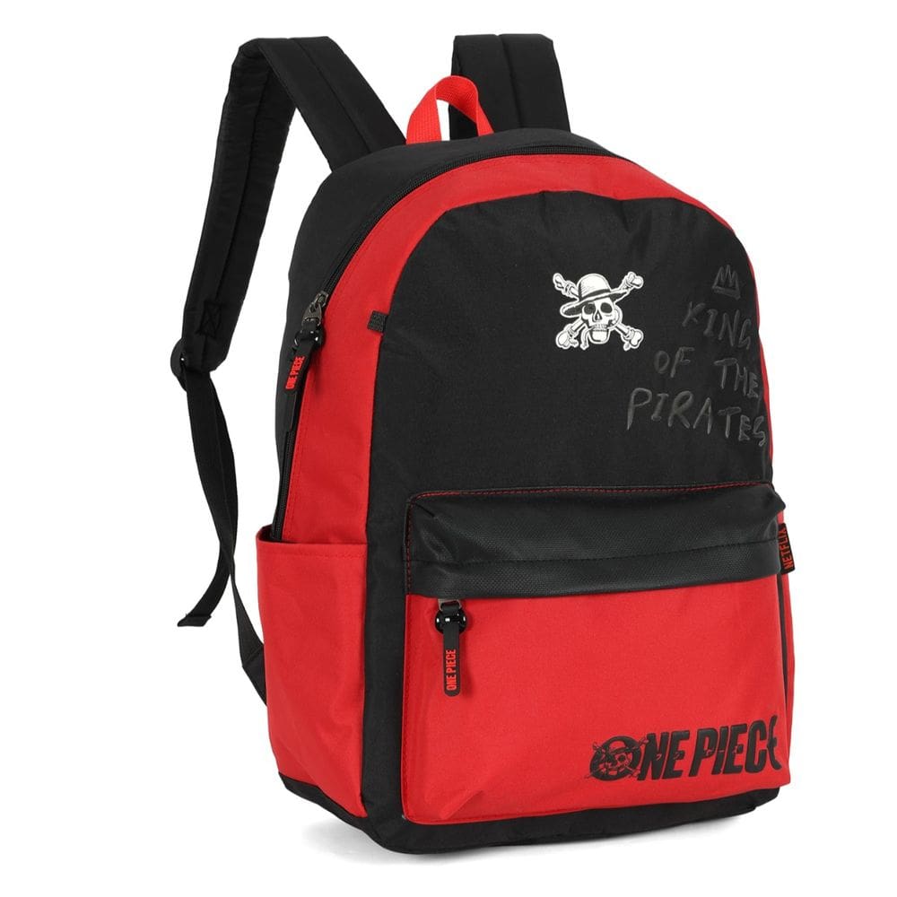 Mochila Costas One Piece Menino Escolar Vermelho Juvenil