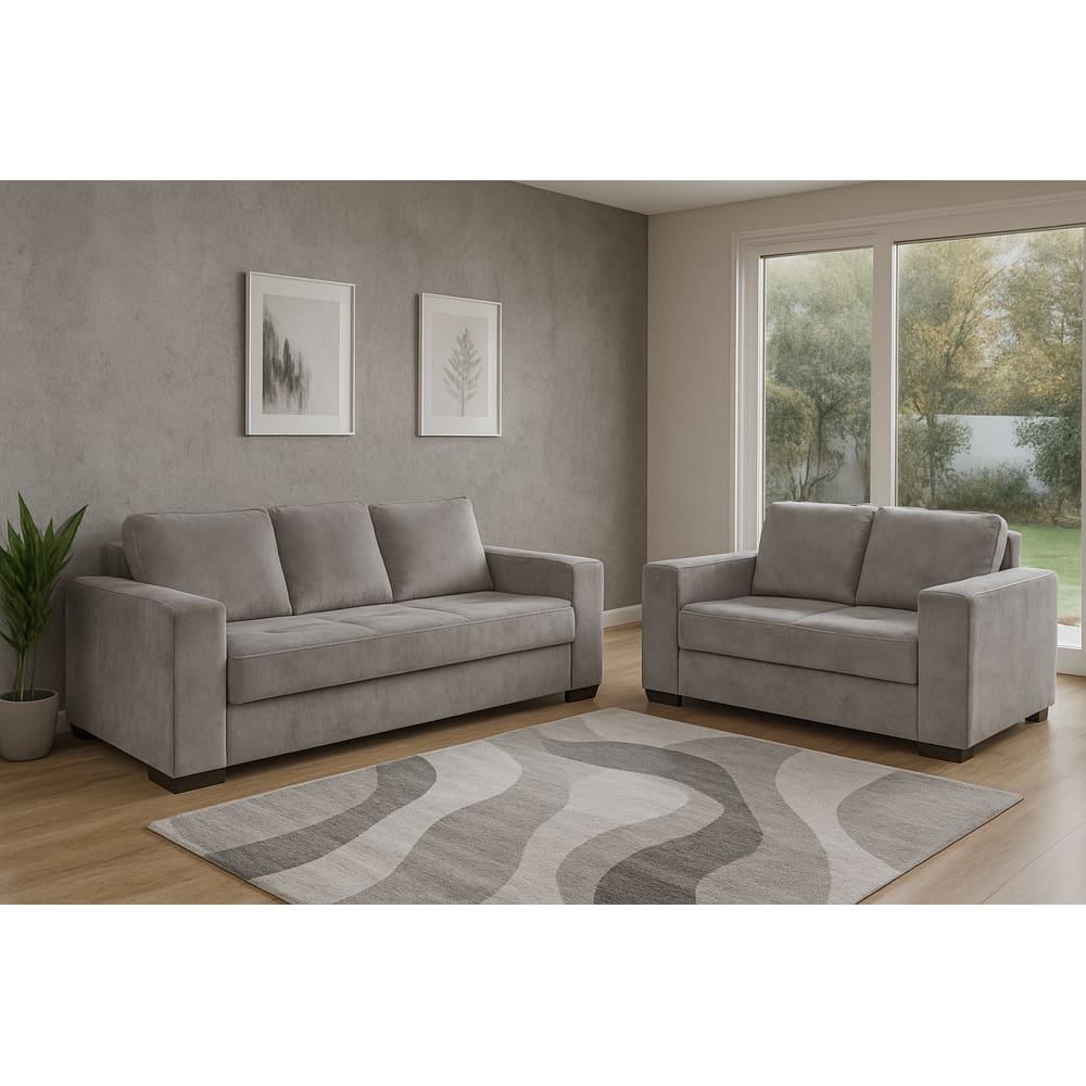 Conjunto 2 e 3 Lugares Carrara Versão Premium Tecido Veludo - Magna Estofados