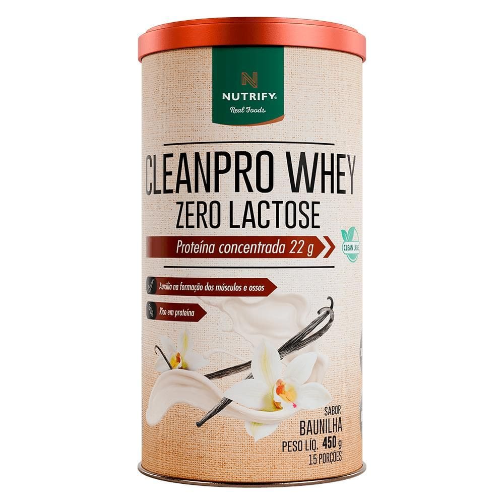 Proteína Clean Pro Whey Zero Lactose Nutrify