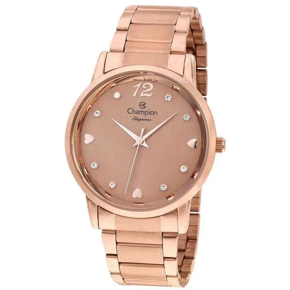 Relógio CHAMPION feminino rosê analógico CN24066R