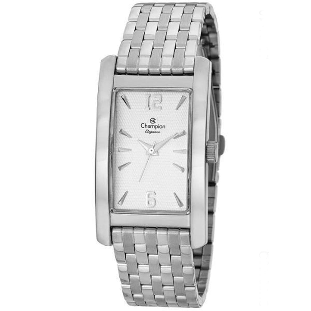 Relógio CHAMPION feminino analógico prata branco CN26608Q