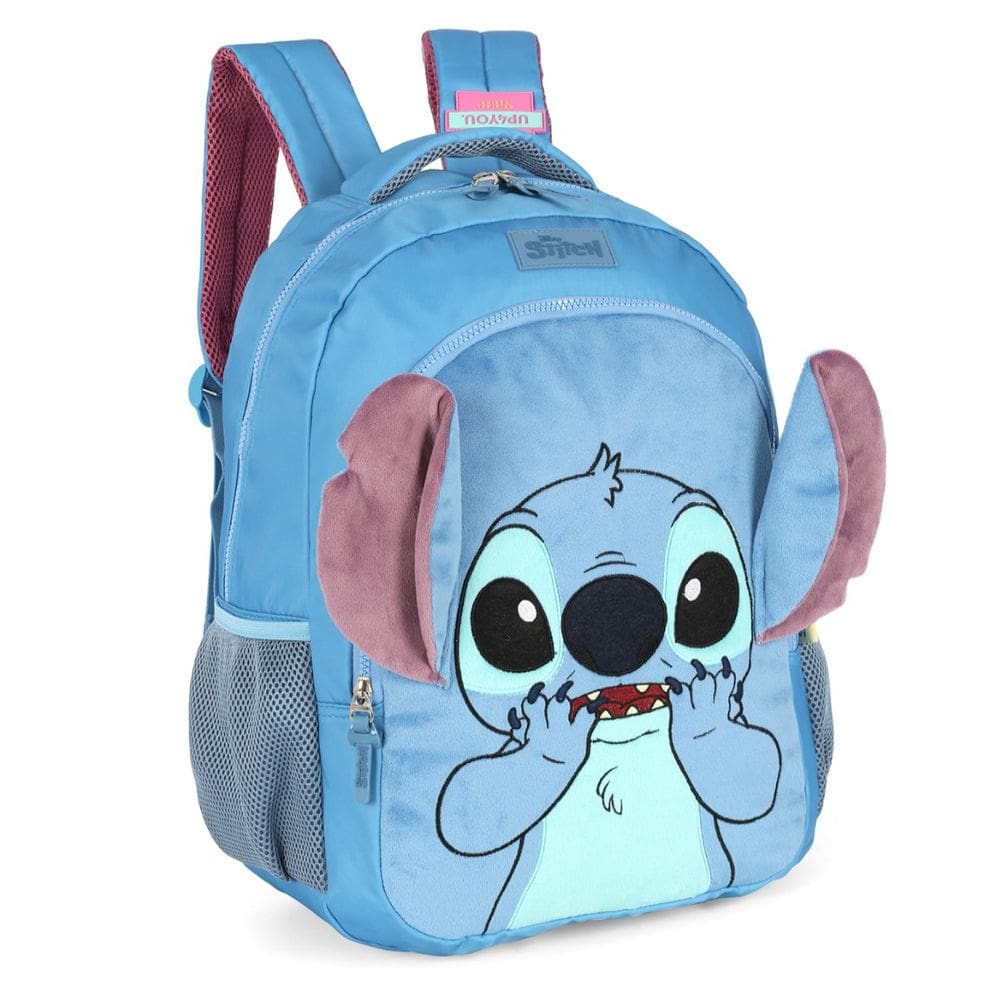 Mochila Lilo Stitch Costas Escolar Menina Juvenil Aulas Azul