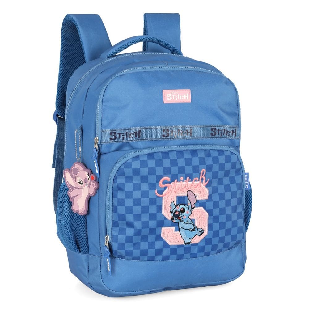 Mochila De Costas Stitch Escolar Disney Menina Grande Azul