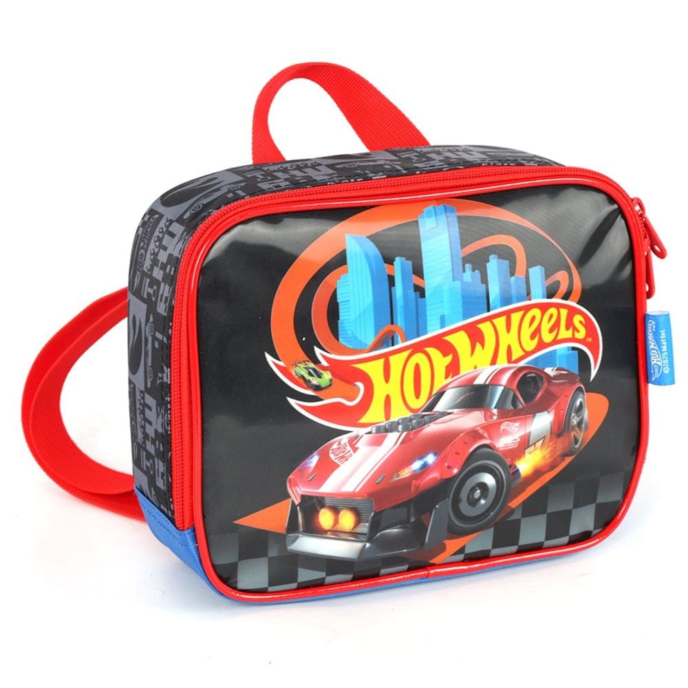 Lancheira Escolar Térmica Bolsa Hot Wheels Preto Menino