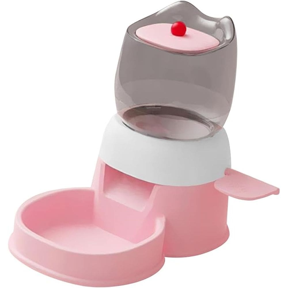 Alimentador automático de animais de estimação com capacidade de 2L para cães e gatos - rosa