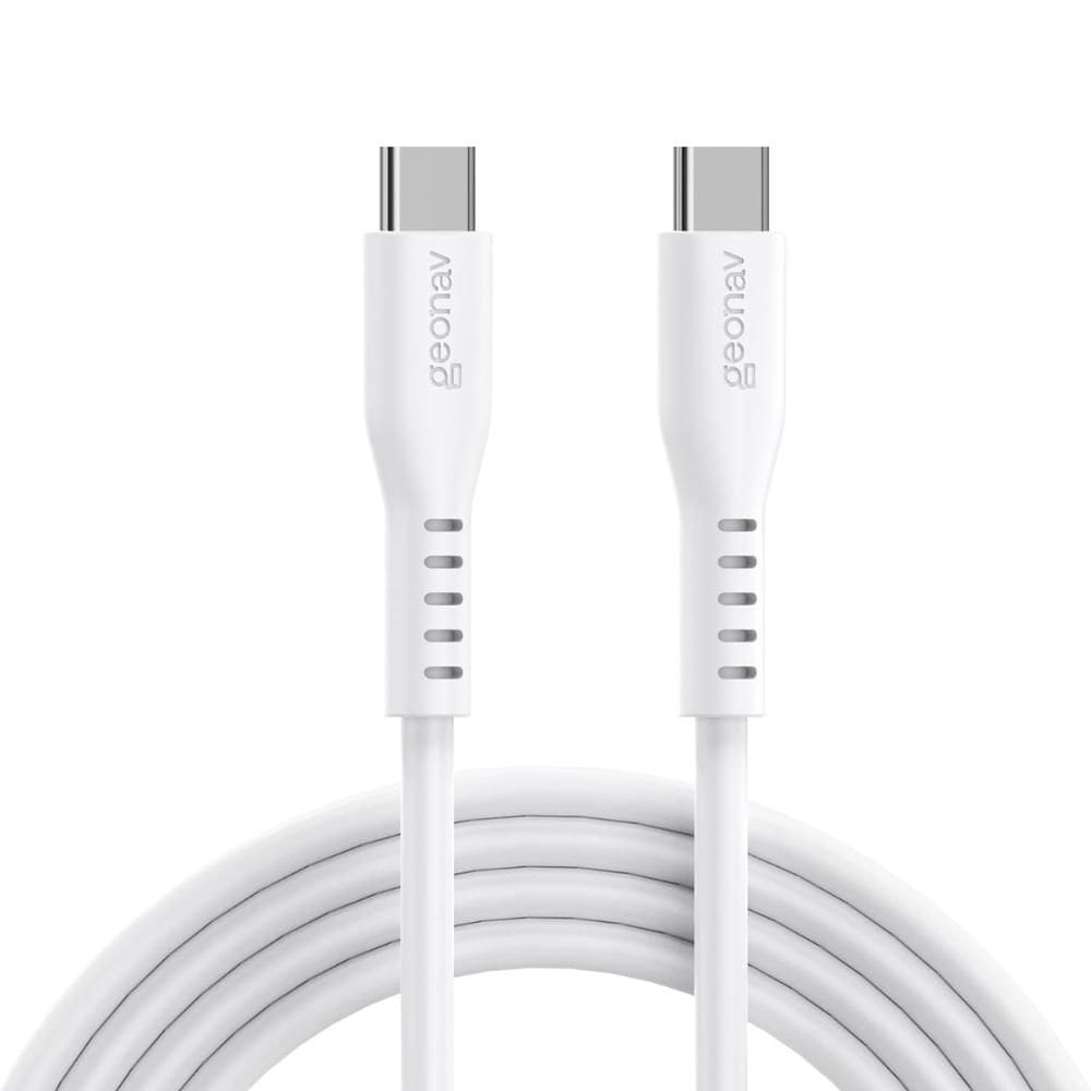 Cabo Usb-C Para Usb-C Branco Silicone 1,5M Esc06Swt Geonav