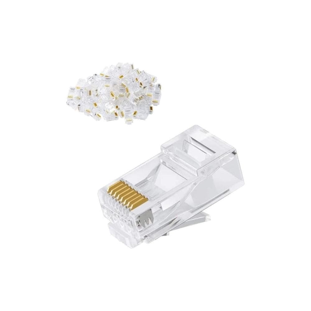 Conector RJ45 Macho CAT6 Fortrek Pacote c/ 100
