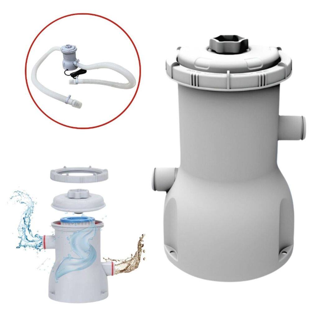 Filtro para Piscina Inflavel Vazão 2006 L/h Portátil Bomba Filtrante Desmontável Importway