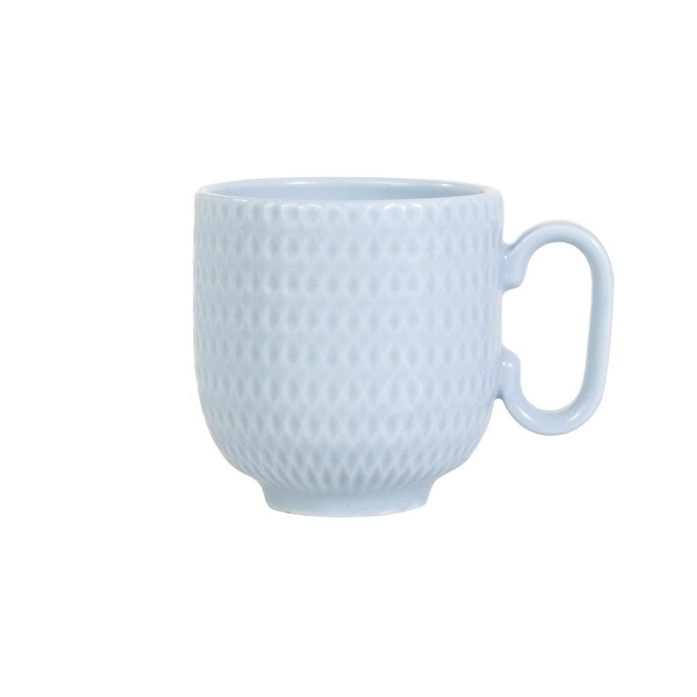 Caneca Chá Café Azul Vintage Geometric Germer Porcelanas