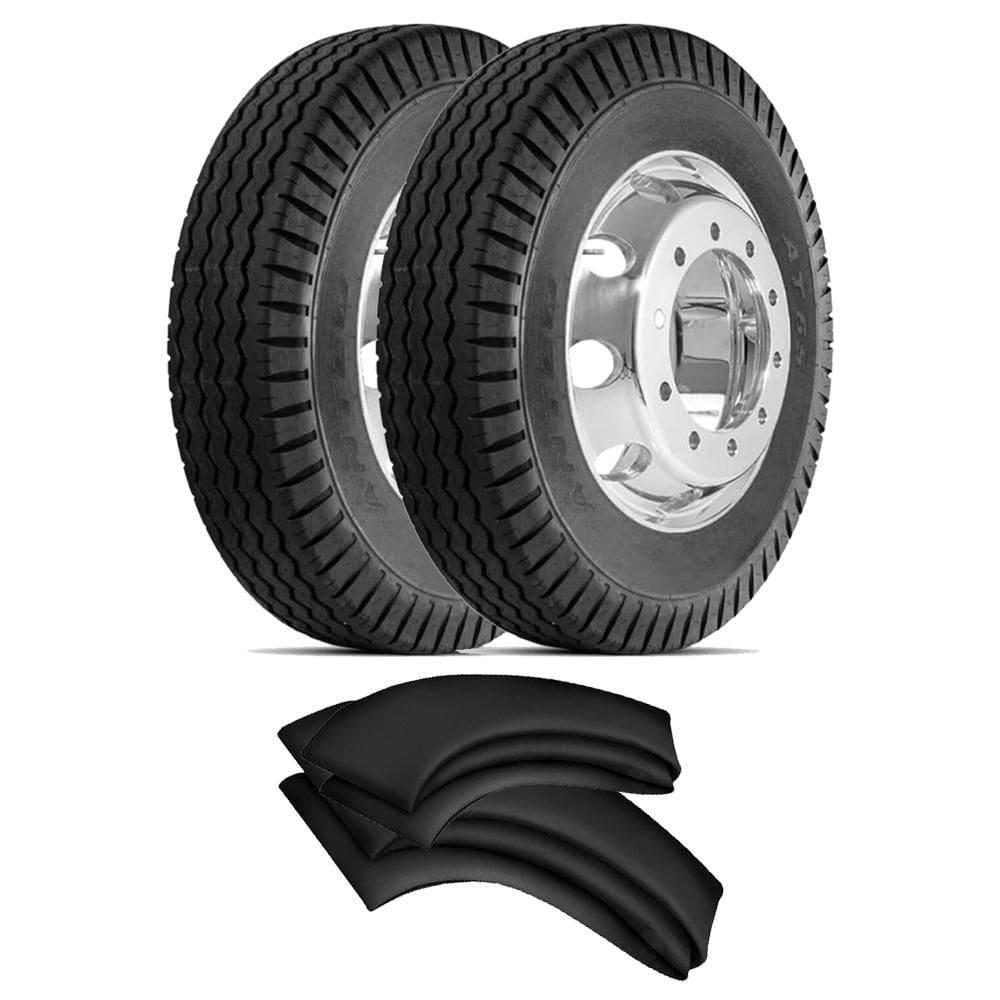 Kit 2 Pneus 1000-20 Aro 20 16 Lonas 146/143J At65 Anteo + 2 Camaras