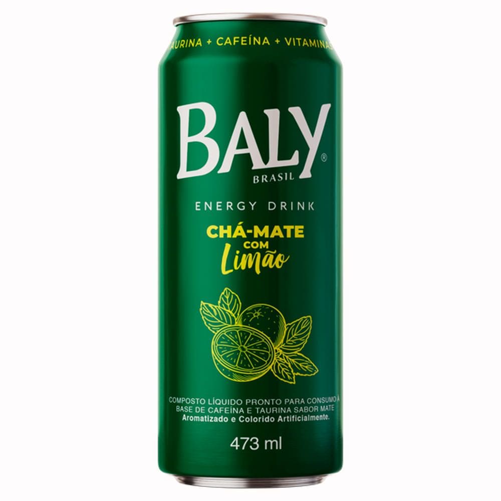 Energético Baly Energy Drink Chá-Mate com Limão 473ml