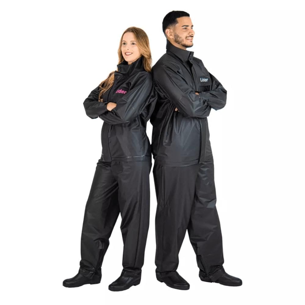 Kit 2 Capas De Chuva Impermeável Feminina + Masculina Tam P Líder Protercapas