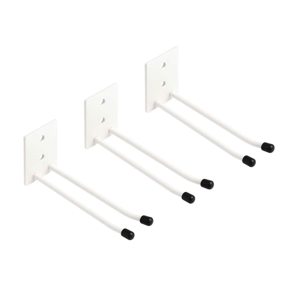 Kit 3 Suportes de Parede 30cm Organizador Multiuso para Rodos e Vassouras 21 Lugares - NV803PR