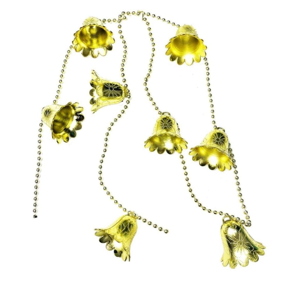 Artigo Para Decoracao Natal Enfeite Cordao C/Sininhos 90Cm