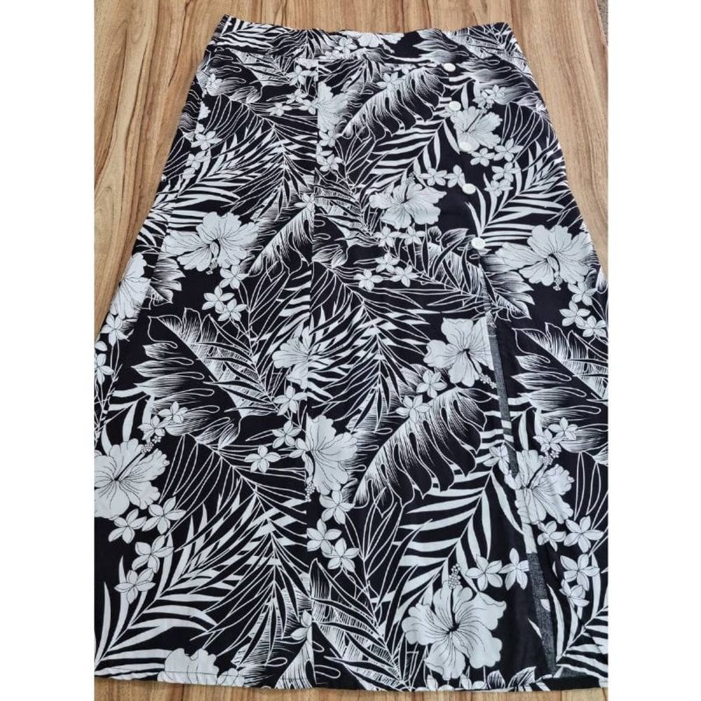 Saia Feminina Longa Floral Viscose Plus Size Arruaça