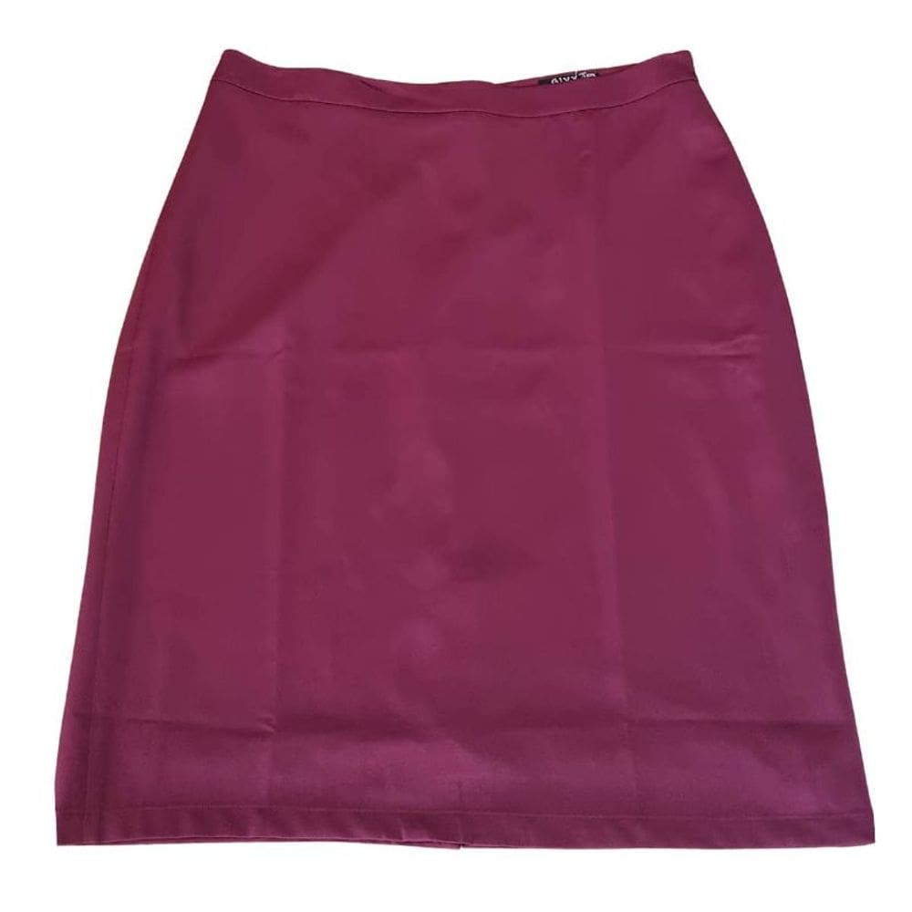 Saia Feminina Forrada Oxford Givy Plus Size Marsala